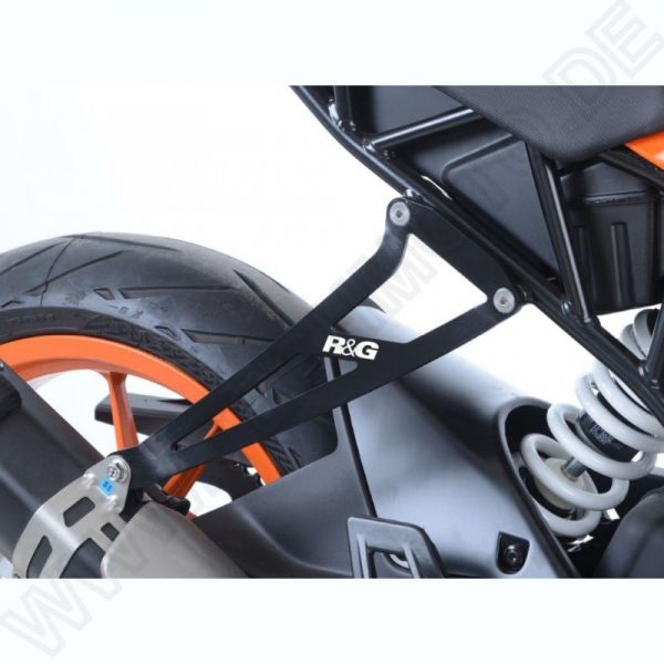 R&G Racing Auspuffhalter BLACK KTM RC 125 / 390 2017-2021