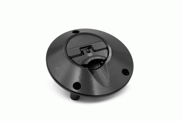 Gilles FCAP2 – CNC-Tankdeckel, schwarz für Triumph Street Triple 765 RS H801 (2023 - ) + Triumph Tiger Sport 800 LN20 (2025) (FCAP2-B007-B)