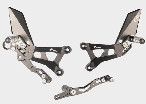 Lightech Verstellbare Fußrastenanlage FTRYA002 Yamaha R6 08-16 (Feste Fußraste) Standard - Rückwärtsschaltung