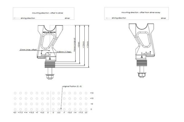 GILLES 2DGT verstellbare Lenkerböcke schwarz passend für Yamaha MT 09 Tracer 2014-2017 und  Tracer 900 2018-2020