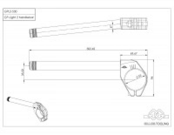 Gilles Lenker Satz GPL2 53 mm Handlebars Stummellenker, schwarz