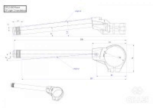 Gilles Lenker Satz GPL2 RACE Satz 55mm Stummellenker Handlerbars schwarz