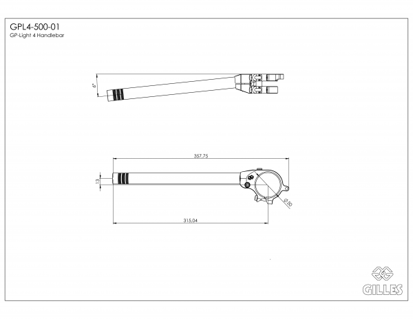 Gilles tooling Lenker GP-LIGHT 4 500 schwarz für Triumph Daytona 660 (2024 - ) + Triumph Street Triple 765 RS H801 (2023 - )