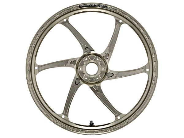 OZ Gass RS-A Aluminium vorne in titanfarben für Kawasaki ZX10R Ninja (nicht für RR-Model mit Marcchesini Felgen - nur mit Standard Felge), 2016-2024