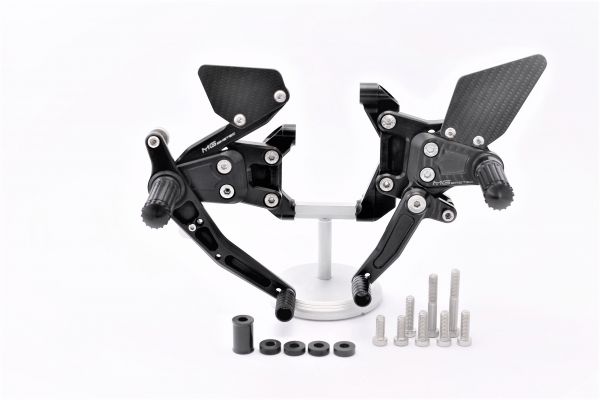 MG BIKETEC Rennsport-Fussrastenanlage / Rastenanlage / Fußrastenanlage ohne ABE für DUCATI PANIGALE V2 ab 2020