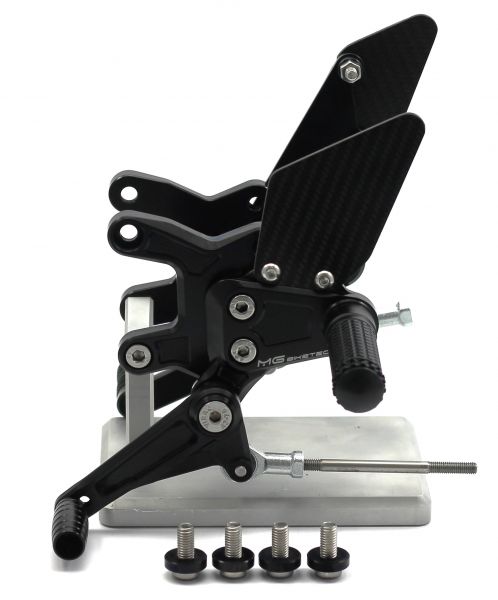 MG BIKETEC Rennsport-Fussrastenanlage / Rastenanlage / Fußrastenanlage ohne ABE für Aprilia RSV4/Factory ab 2025