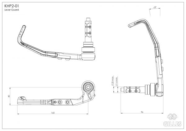 Gilles Kupplungshebelprotektor schwarz-matt  KHP2-06-BD für Ducati Panigale V2 3H (2025-), Ducati Panigale V4 / S 5D (25 - ), Ducati Panigale V4 R (26 - ), Ducati Scrambler Full Throttle (25 - )