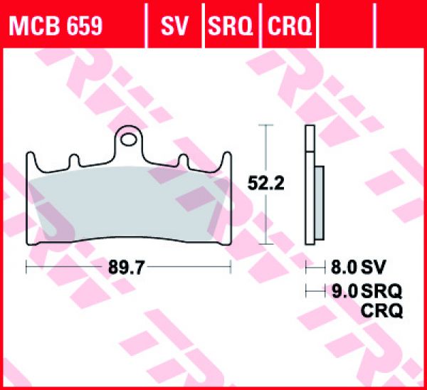 TRW Lucas Bremsbelag MCB 659 SV Sinter Street