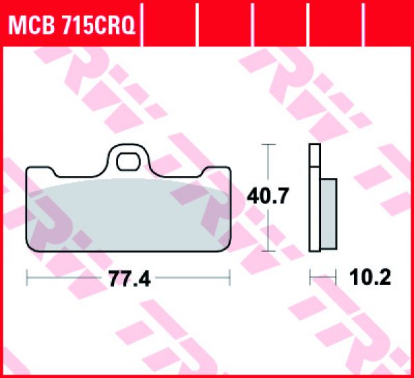 TRW Lucas Racing Bremsbelag MCB 715 CRQ Hyper Carbon