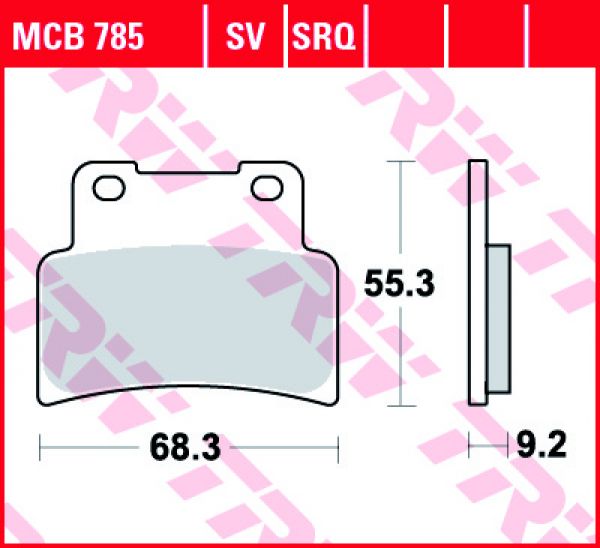 TRW Lucas Racing Bremsbelag MCB 785 SRQ Sintermetall