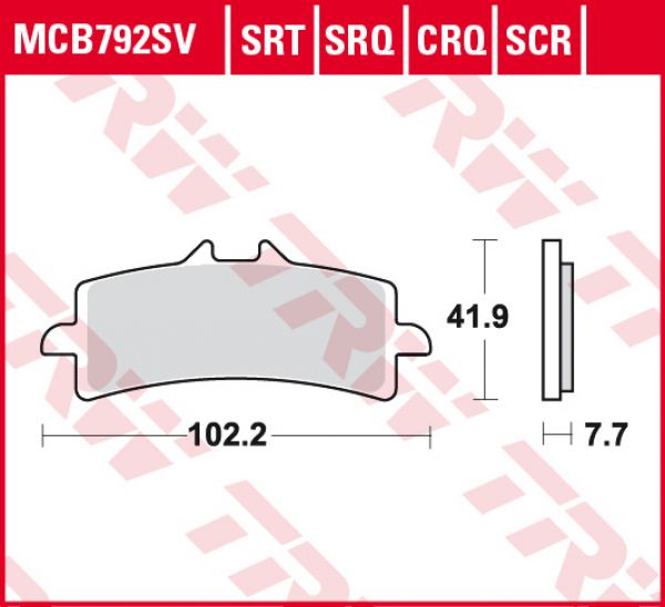TRW Lucas Racing Bremsbelag MCB 792 SRQ Sintermetall