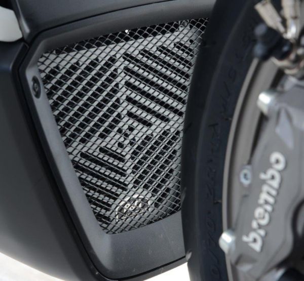 Ducati XDiavel ab 2016 R&G Kühlergitter Ölkühler gebürstetes Aluminium radiator grille oil cooler brushed aluminum