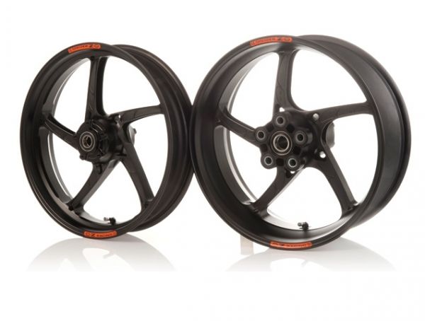 OZ Piega R Aluminium hinten schwarz matt für Aprilia RSV4 (R / RF / RR / Factory / APRC / ABS), 2009-2022 und Tuono V4 (R / RR / Factory), 2011-2022