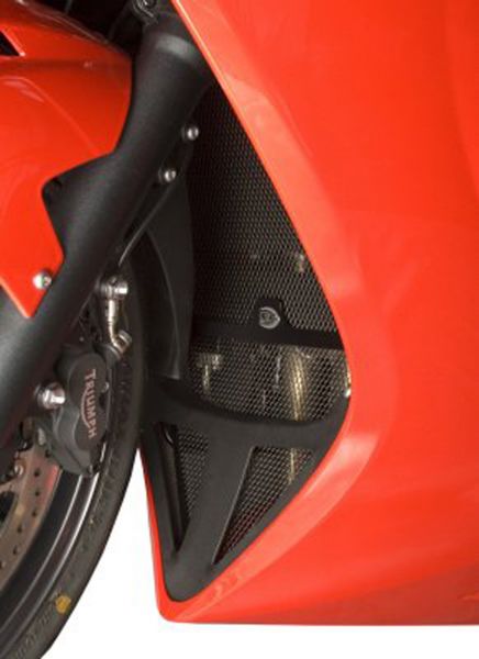 Triumph Sprint GT und ST ab 2010 R&G Kühlergitter Set Wasser und Öl schwarz radiator grille set water and oil black