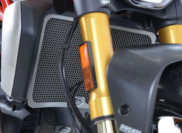 Ducati Monster 1200 und 1200 R ab 2014  Diavel 1260 ab 2019 R&G Kühlergitter Wasserkühler schwarz oder silber water radiator grilles black or silver