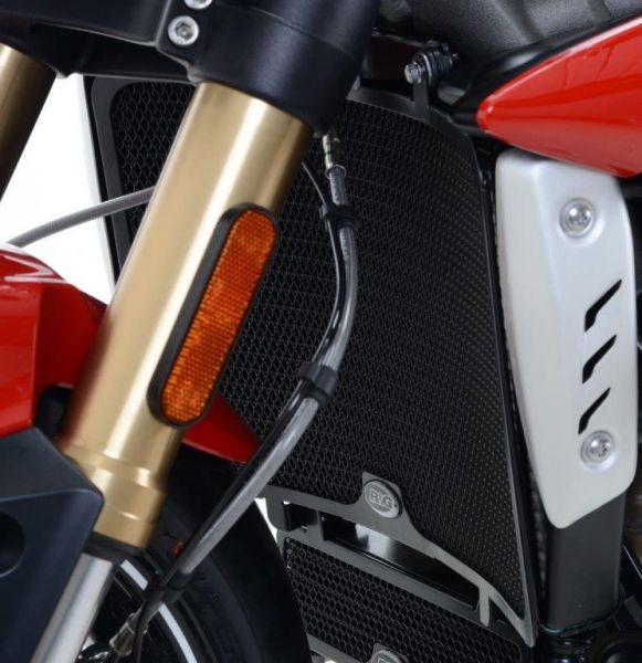 Triumph Speed Triple 1050 S R und RS ab 2016 R&G Kühlergitter Wasserkühler schwarz water radiator grilles black