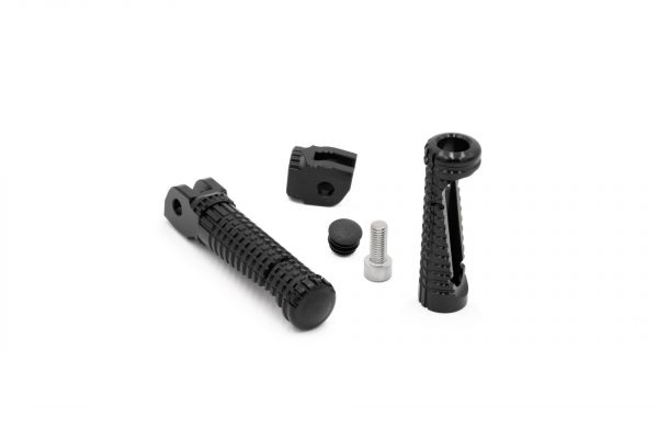 Gilles Austauschfußrasten Racing, Fahrer, schwarz für Kawasaki Z1000/Z800/ZX-10R/ZX-12R/ZX-6R/ZX-6RR (Siehe Liste)