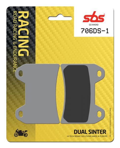 Racing Bremsbelag SBS 706 DS-1 Dual Sinter giftiger Biss Racing Bremsbelag SBS 706 DS-1 Dual Sinter giftiger Biss