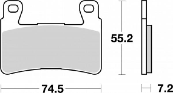 Bremsbelag SBS 734SP (Satz pro Scheibe)