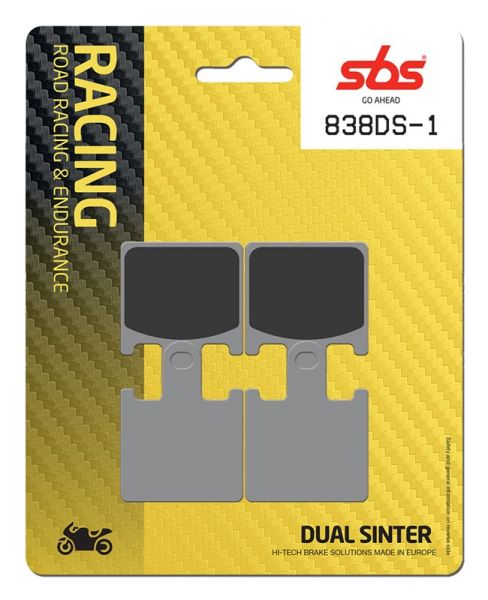 Racing Bremsbelag SBS 838 DS-1 Dual Sinter giftiger Biss
