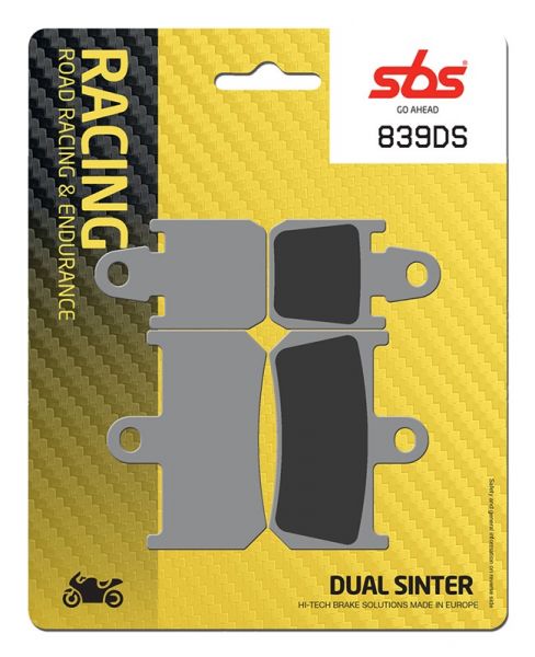 Racing Bremsbelag SBS 839 DS-1 Dual Sinter giftiger Biss
