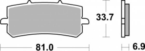 Bremsbelag SBS 962SP (Satz pro Scheibe)