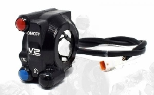 Jetprime Gasgriffschale mit Lenkerschaltereinheit gefräst Ducati V2 plug & play