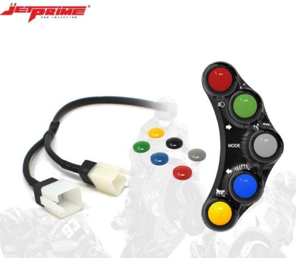 Jetprime Lenkerschalter (street) links Aprilia RSV4/ R/ RR 09-16 / Tuono V4/R/RR 11-16 plug & play (CNC gefräßt)