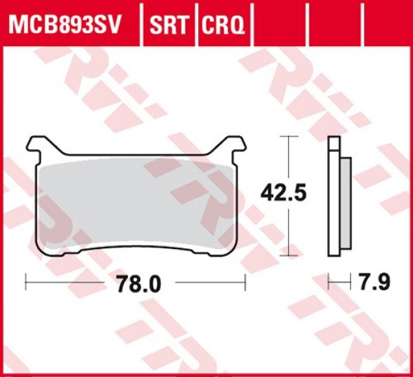 TRW Lucas Bremsbelag MCB 893 SV Sinter Street