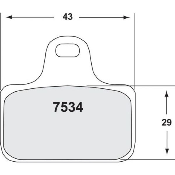 Performance Friction Bremsbelag Brembo Racing Radial Zange 4 Einzelbeläge 75343331094