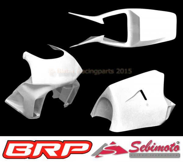 Cagiva Mito 125 1993-1994 Sebimoto Rennverkleidung 2 tlg. + Höcker fairing 2 parts + tailsection open for original seat