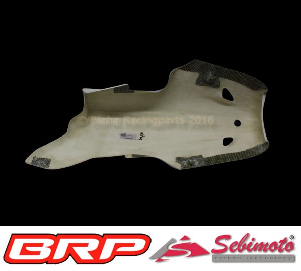 Honda RCV214 MotoGP Replica auf Basis SC59 2008 bis 2015 Sebimoto Unterteil für original Auspuffanlage mit Seitenständerausschnitt  Lower part for original exhaust