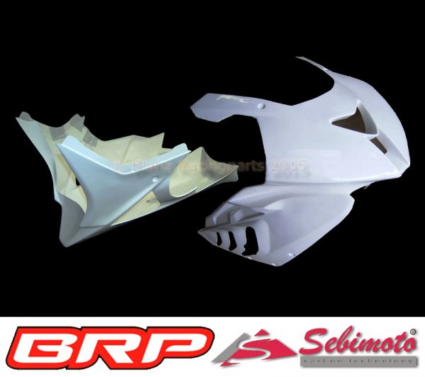 BMW S 1000RR / 2009-2011 Sebimoto Rennverkleidung 2 tlg., Unterteil für original Auspuffanlage / Fairing 2 parts, lower part for original exhaust