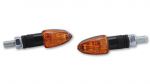 SHIN YO Lizzard Glühlampen Blinker Gehäuse Schwarz / Linse Orange (Paar), Vorn & Hinten