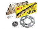 DID Kettensatz mit 525VX3 Kette, Farbe gold, für Aprilia Tuono V4 1100