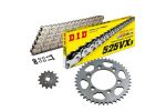 DID Kettensatz mit 525VX3 Kette, Farbe standard, für Aprilia RSV4 1000 Factory, Modelljahr 2015- und RSV4 1100 Factory, Modelljahr 2019-