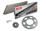 DID Kettensatz mit 520ZVM-X Kette, Farbe standard, für Suzuki GSX-R1000, Modelljahr 2009-2016