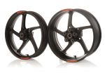 OZ Piega R Aluminium hinten schwarz matt für Aprilia RSV4 (R / RF / RR / Factory / APRC / ABS), 2009-2022 und Tuono V4 (R / RR / Factory), 2011-2022